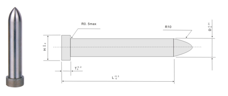 Guiding punch GBPP type