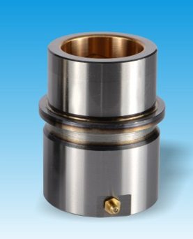 The guide sleeve with flange is coated with bronze