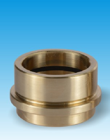 Bronze guide sleeve with flange and solid lubricant ring