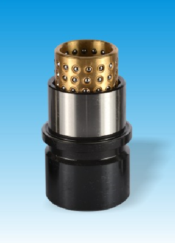 Ball bearing cage with flanged ball guide sleeve