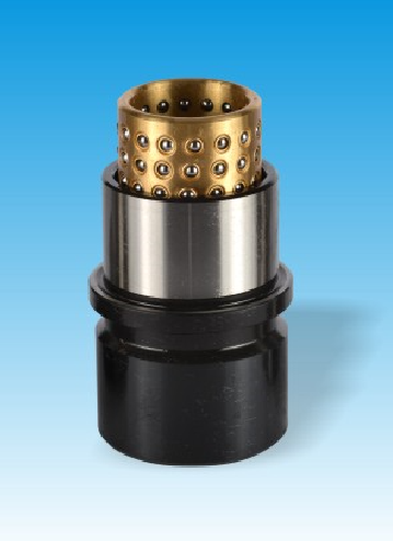 Ball bearing cage with flanged ball guide sleeve