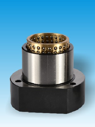 Bronze guide sleeve with flange, with solid lubricant ring